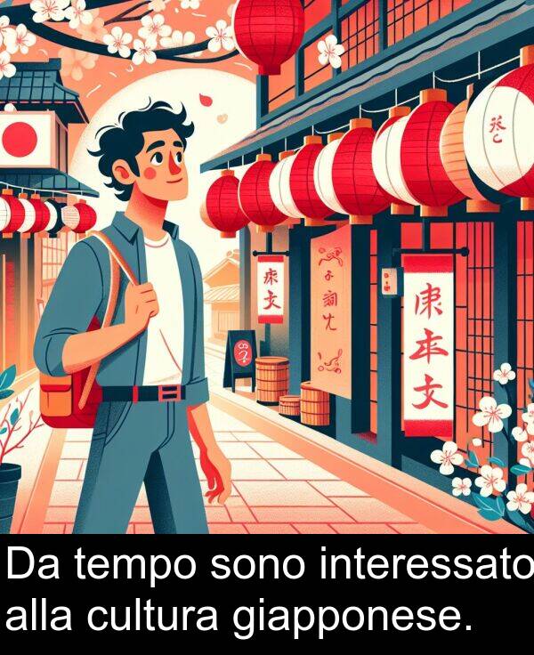 tempo: Da tempo sono interessato alla cultura giapponese.