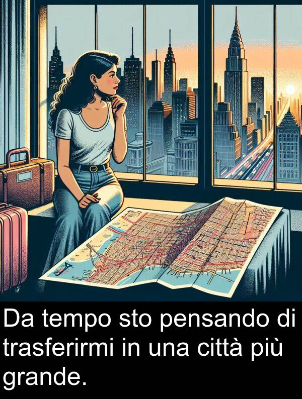 tempo: Da tempo sto pensando di trasferirmi in una città più grande.