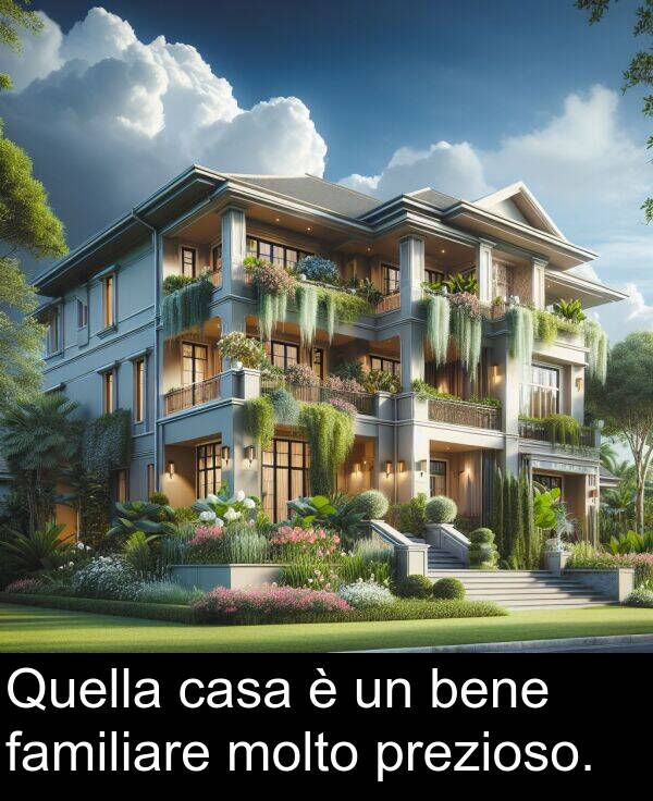 casa: Quella casa è un bene familiare molto prezioso.