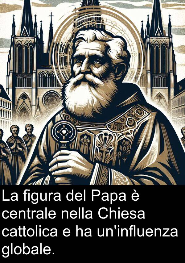 figura: La figura del Papa è centrale nella Chiesa cattolica e ha un'influenza globale.