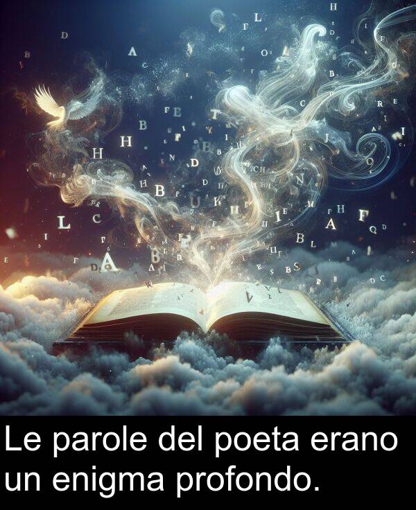 profondo: Le parole del poeta erano un enigma profondo.