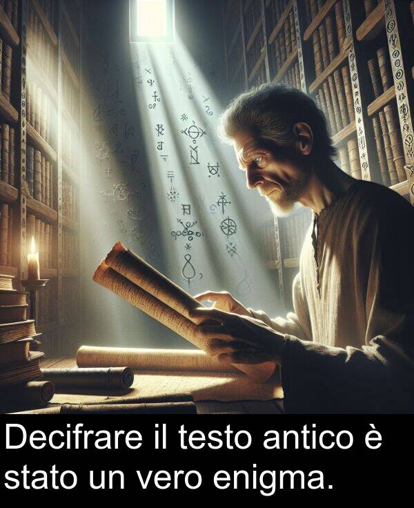 stato: Decifrare il testo antico è stato un vero enigma.