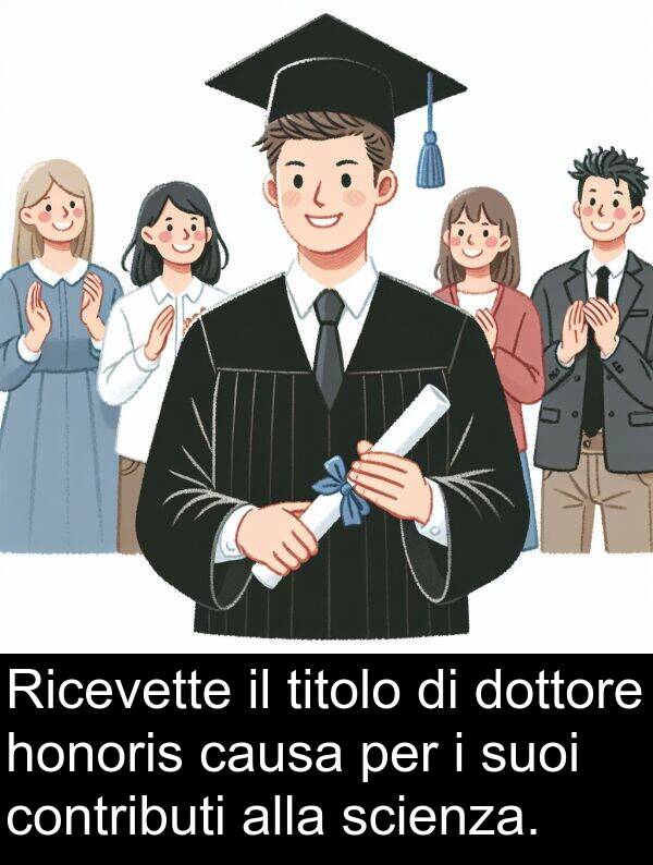 titolo: Ricevette il titolo di dottore honoris causa per i suoi contributi alla scienza.
