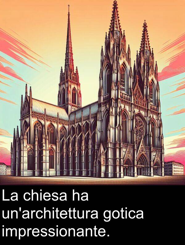 gotica: La chiesa ha un'architettura gotica impressionante.