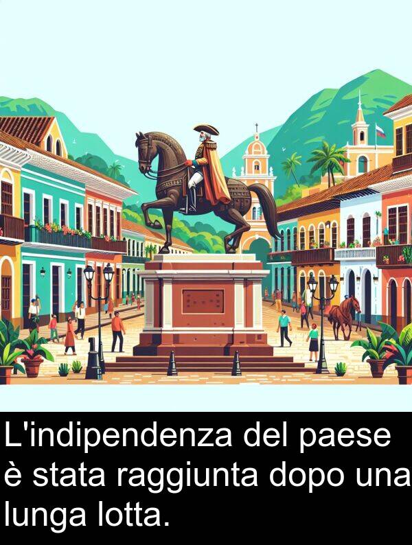 stata: L'indipendenza del paese è stata raggiunta dopo una lunga lotta.