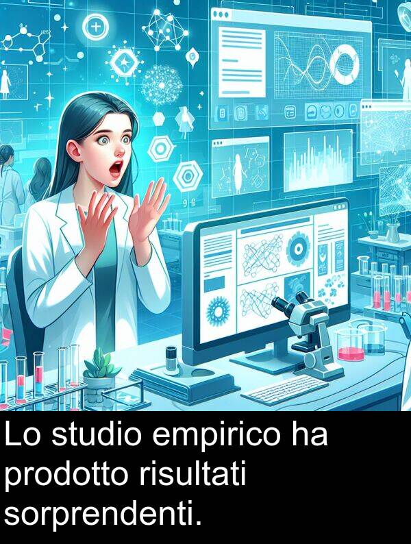 prodotto: Lo studio empirico ha prodotto risultati sorprendenti.