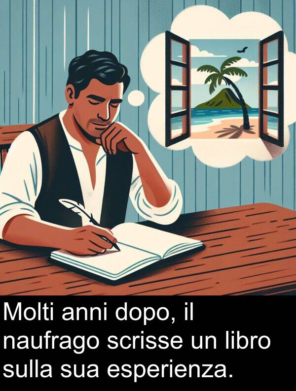 naufrago: Molti anni dopo, il naufrago scrisse un libro sulla sua esperienza.