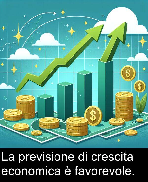 favorevole: La previsione di crescita economica è favorevole.