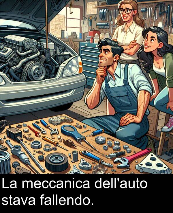 fallendo: La meccanica dell'auto stava fallendo.