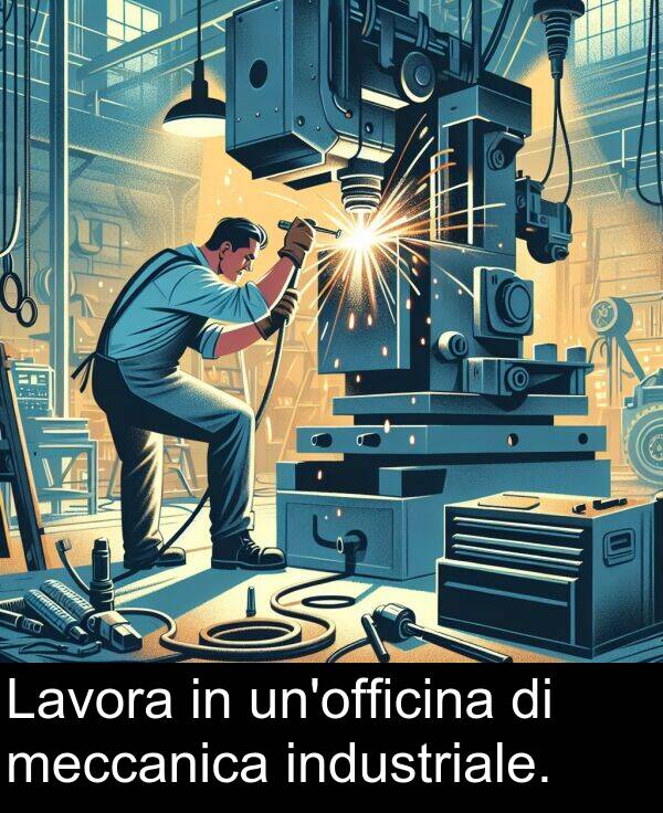 meccanica: Lavora in un'officina di meccanica industriale.