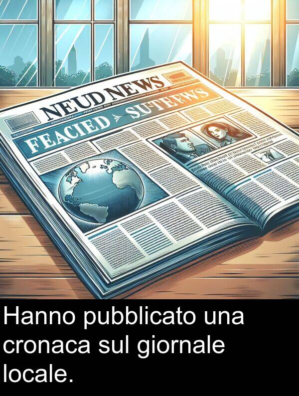 locale: Hanno pubblicato una cronaca sul giornale locale.