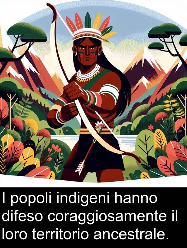 coraggiosamente: I popoli indigeni hanno difeso coraggiosamente il loro territorio ancestrale.