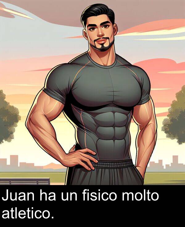 atletico: Juan ha un fisico molto atletico.