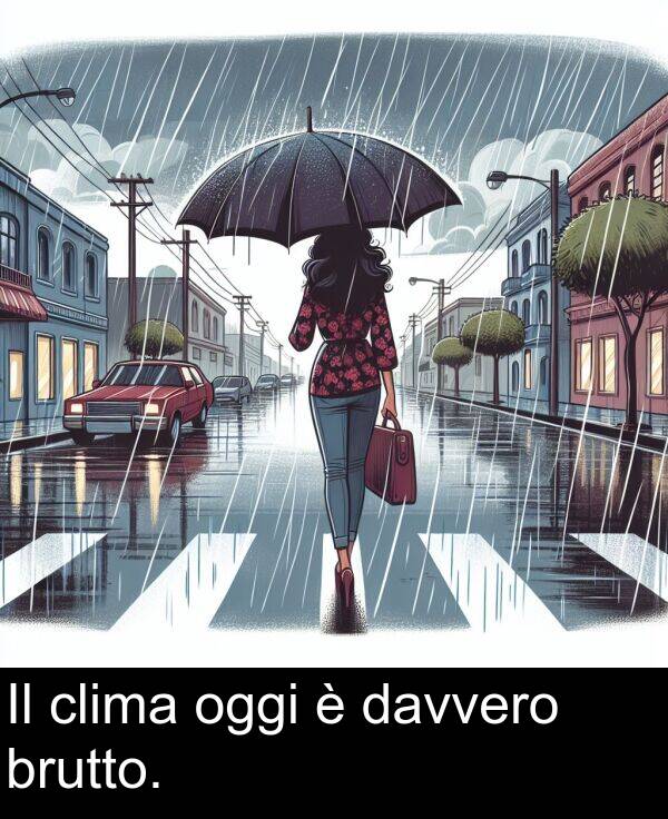 clima: Il clima oggi è davvero brutto.