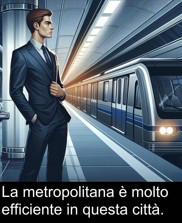 efficiente: La metropolitana è molto efficiente in questa città.