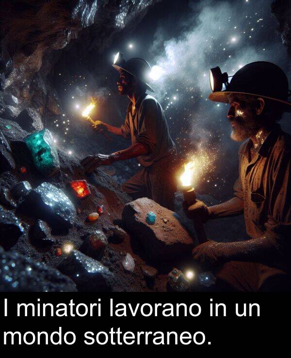 minatori: I minatori lavorano in un mondo sotterraneo.