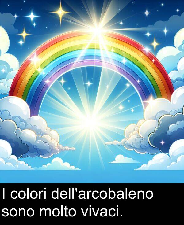 colori: I colori dell'arcobaleno sono molto vivaci.
