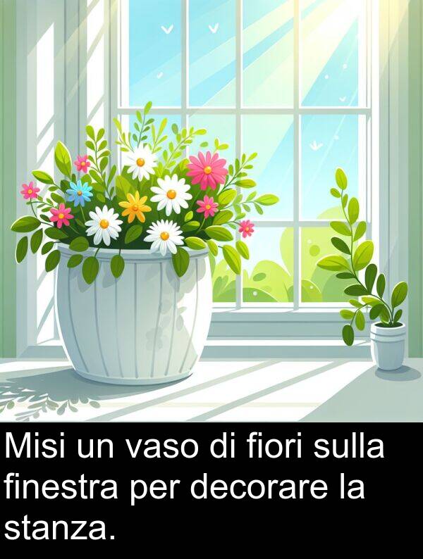 finestra: Misi un vaso di fiori sulla finestra per decorare la stanza.