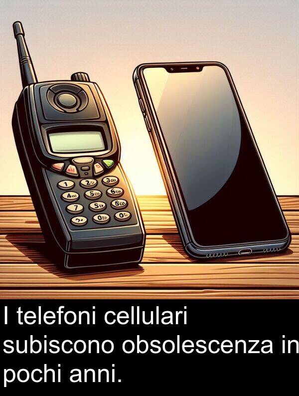 telefoni: I telefoni cellulari subiscono obsolescenza in pochi anni.