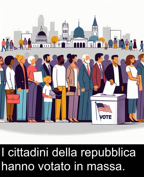 della: I cittadini della repubblica hanno votato in massa.