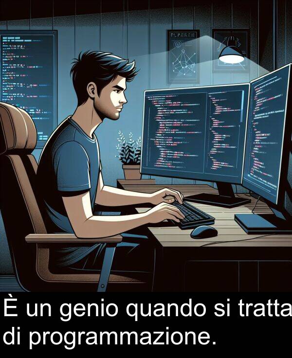 quando: È un genio quando si tratta di programmazione.