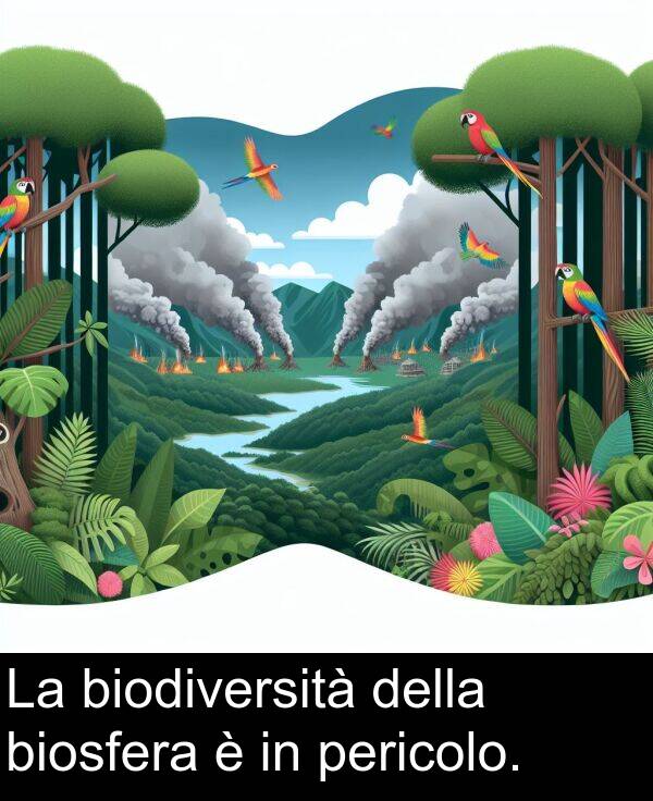 della: La biodiversità della biosfera è in pericolo.