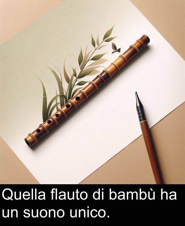 bambù: Quella flauto di bambù ha un suono unico.