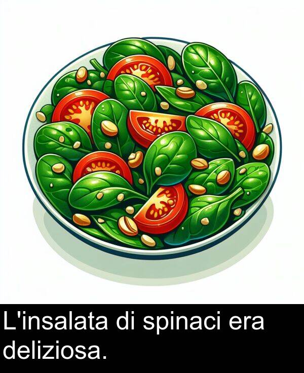 spinaci: L'insalata di spinaci era deliziosa.