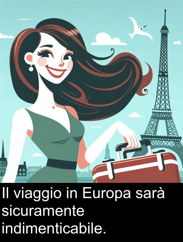 sarà: Il viaggio in Europa sarà sicuramente indimenticabile.