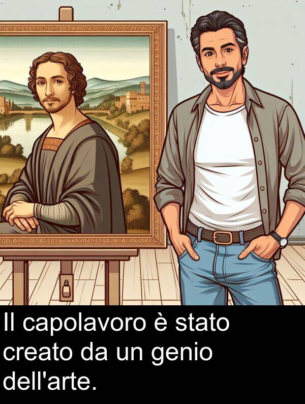 stato: Il capolavoro è stato creato da un genio dell'arte.