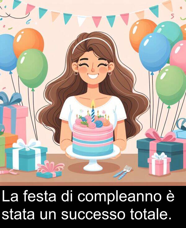 stata: La festa di compleanno è stata un successo totale.