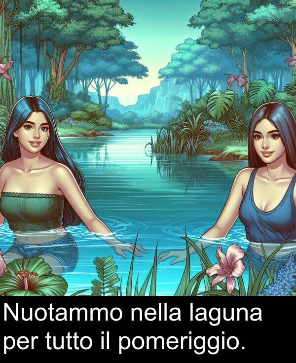 laguna: Nuotammo nella laguna per tutto il pomeriggio.