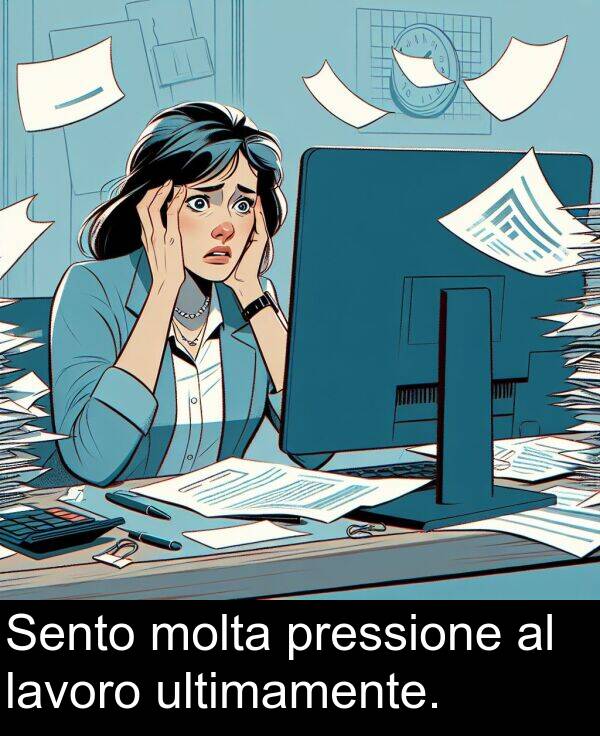 lavoro: Sento molta pressione al lavoro ultimamente.