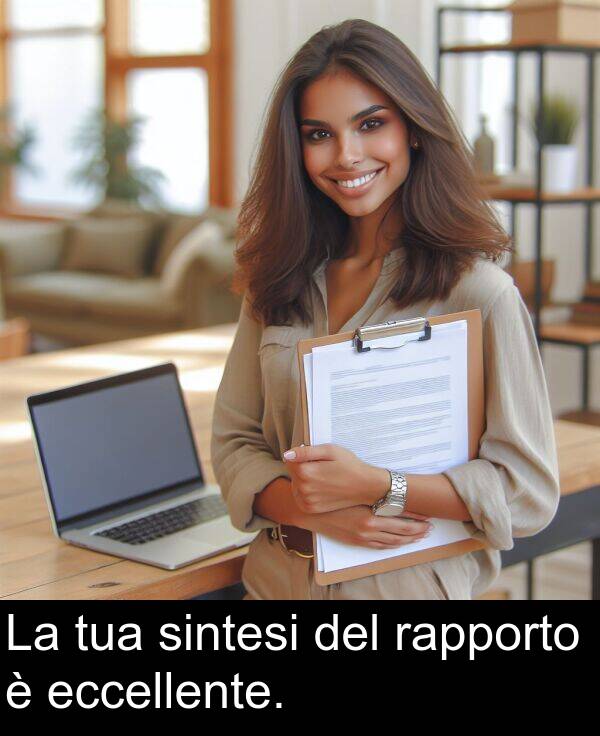 del: La tua sintesi del rapporto è eccellente.