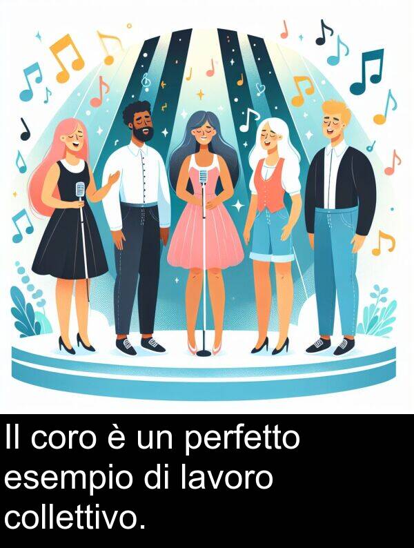 lavoro: Il coro è un perfetto esempio di lavoro collettivo.