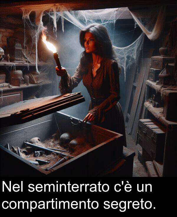 compartimento: Nel seminterrato c'è un compartimento segreto.