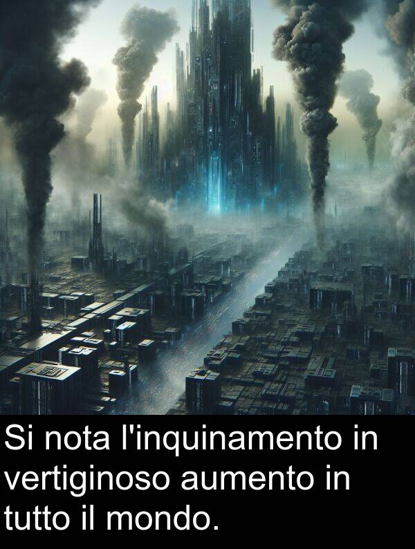 tutto: Si nota l'inquinamento in vertiginoso aumento in tutto il mondo.