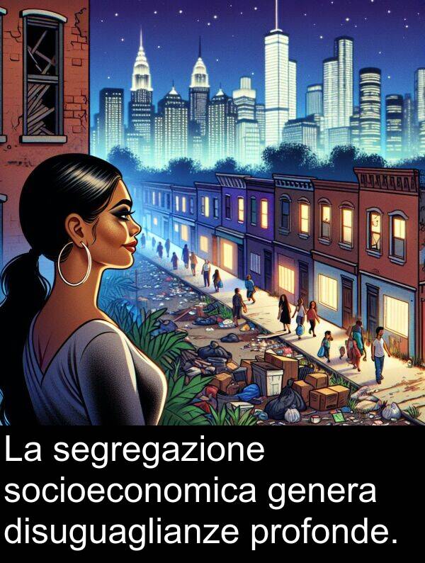 genera: La segregazione socioeconomica genera disuguaglianze profonde.