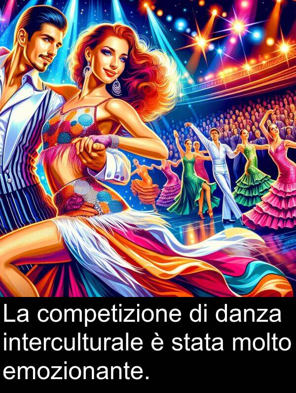 competizione: La competizione di danza interculturale è stata molto emozionante.
