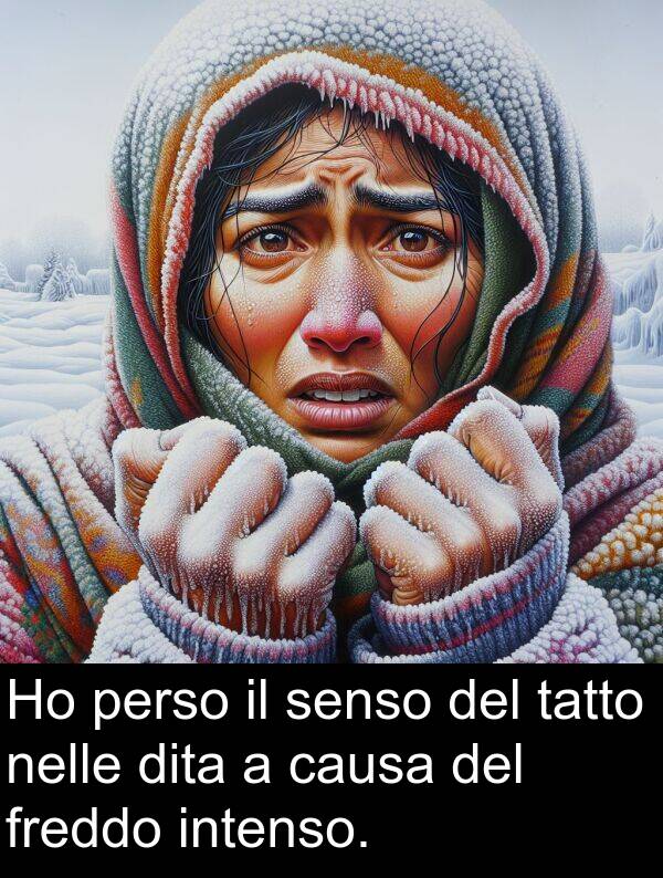 senso: Ho perso il senso del tatto nelle dita a causa del freddo intenso.