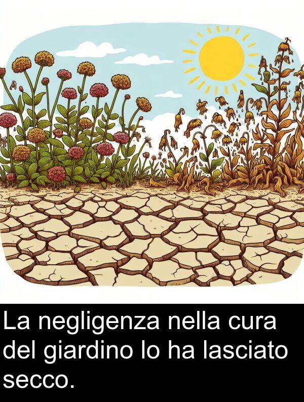 giardino: La negligenza nella cura del giardino lo ha lasciato secco.