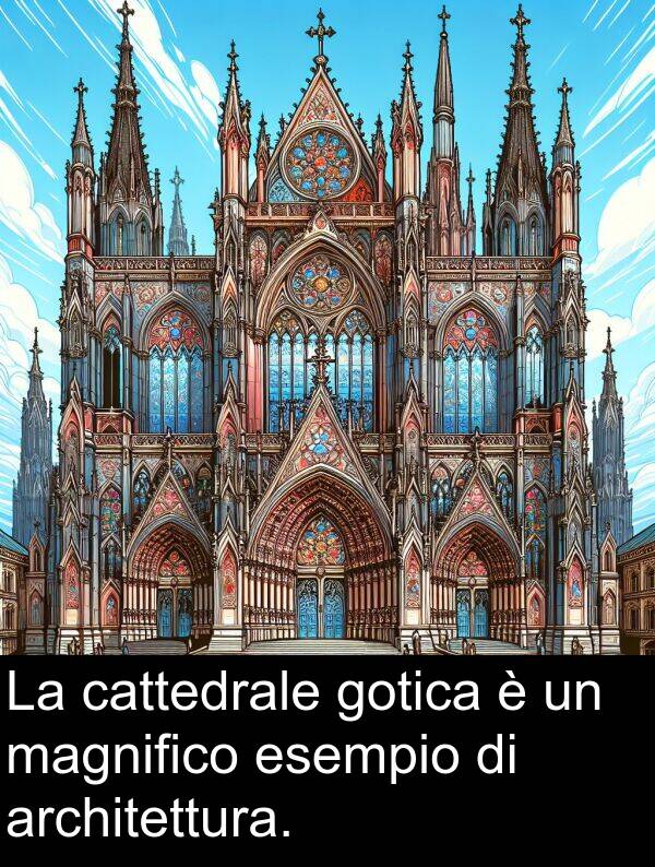 gotica: La cattedrale gotica è un magnifico esempio di architettura.