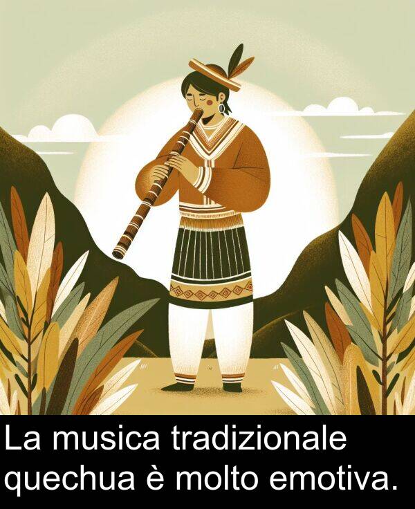 emotiva: La musica tradizionale quechua è molto emotiva.