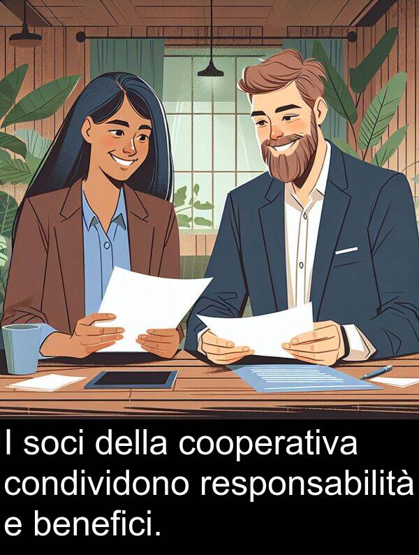 soci: I soci della cooperativa condividono responsabilità e benefici.
