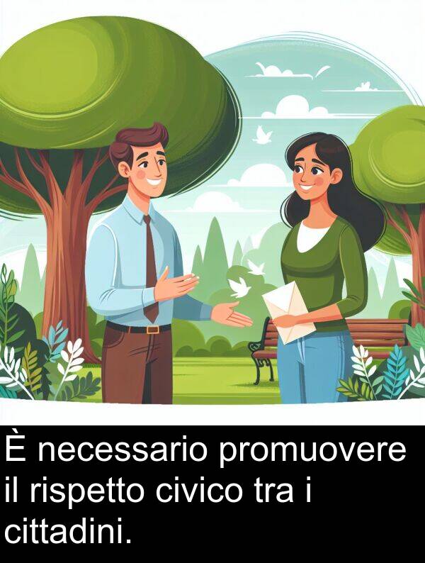 tra: È necessario promuovere il rispetto civico tra i cittadini.