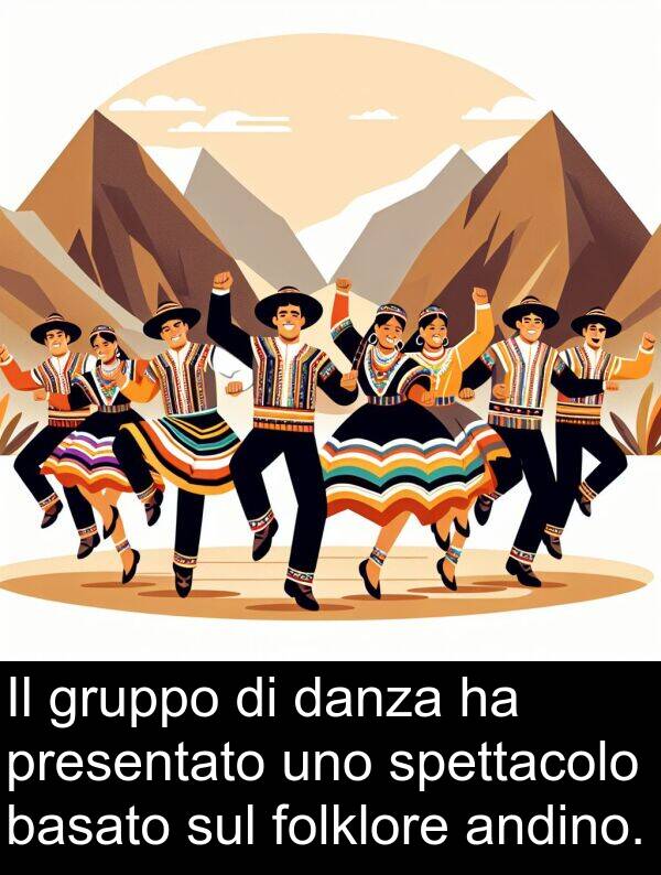 spettacolo: Il gruppo di danza ha presentato uno spettacolo basato sul folklore andino.