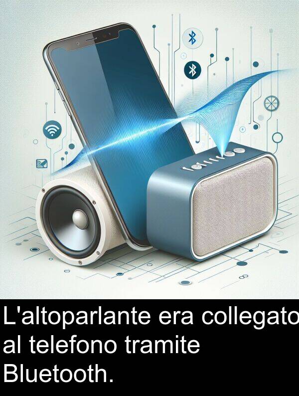 telefono: L'altoparlante era collegato al telefono tramite Bluetooth.