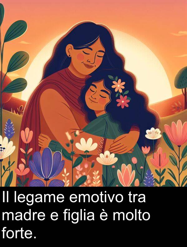 figlia: Il legame emotivo tra madre e figlia è molto forte.