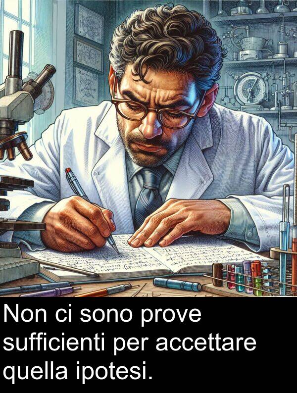 quella: Non ci sono prove sufficienti per accettare quella ipotesi.