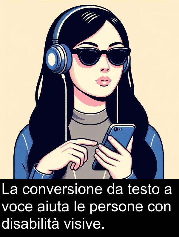 conversione: La conversione da testo a voce aiuta le persone con disabilità visive.